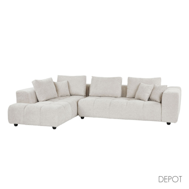 Liberta - Maison TOMOS Καναπές με Αριστερή Γωνία Beige Legasy 15 298x200x85cm 71-0113