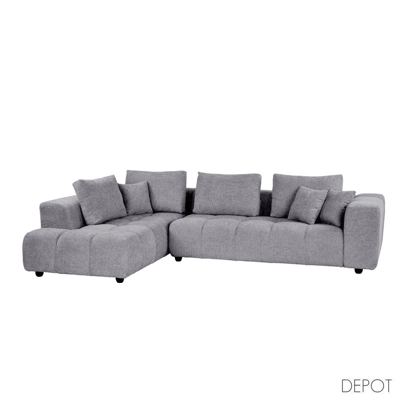 Liberta - Maison TOMOS Καναπές με Αριστερή Γωνία Γκρι L