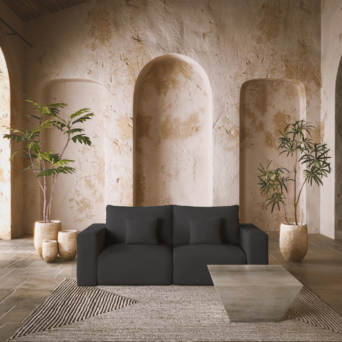 Liberta - Maison BOX Poluthrona me Bratso Anastrepsimi Anthraki Vogue 17 107x107x85cm 71-0140