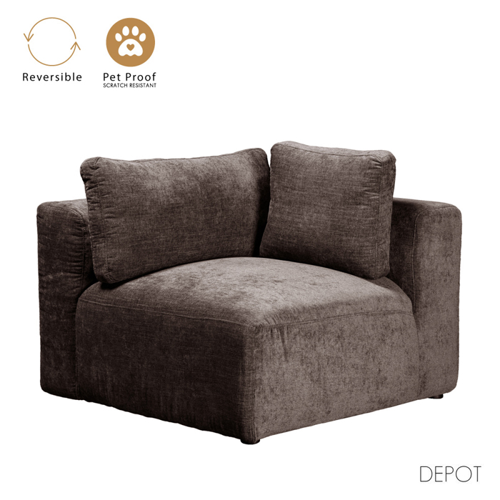 Liberta - Maison BOX Poluthrona me Bratso Anastrepsimi Kafe Vogue 5 107x107x85cm 71-0142