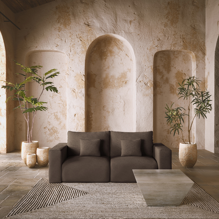 Liberta - Maison BOX Poluthrona me Bratso Anastrepsimi Kafe Vogue 5 107x107x85cm 71-0142