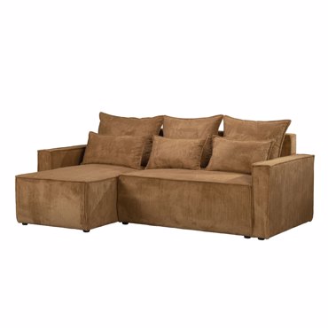Liberta - Maison SAY Καναπές Κρεβάτι με Αναστρέψιμη Γωνία Camel 238x148x92cm 71-0232