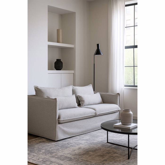 Liberta - Maison PROUD Καναπές Τριθέσιος Γκρι Ανοιχτό/Puente 80 210x90x90cm 71-0235 Liberta - Maison PROUD Kanapes Trithesios Ggri Anoixto/Puente 80 210x90x90cm 71-0235