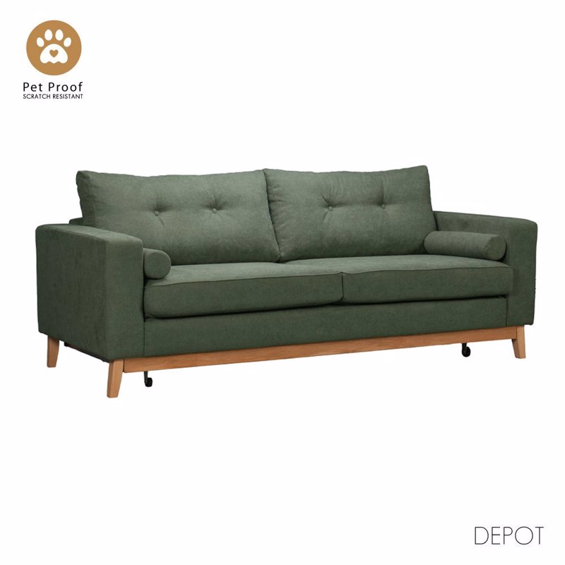 Έπιπλα σαλονιού agiovlasitishome - ΣΗΜΑΝΤΙΚΟ: Σε περίπτωση διαφοράς τιμής από το κατάστημα ισχύει παντα και μόνο η τιμή του καταστήματος Liberta - Maison LUSSO Τριθέσιος Καναπές Κρεβάτι Λαδί L