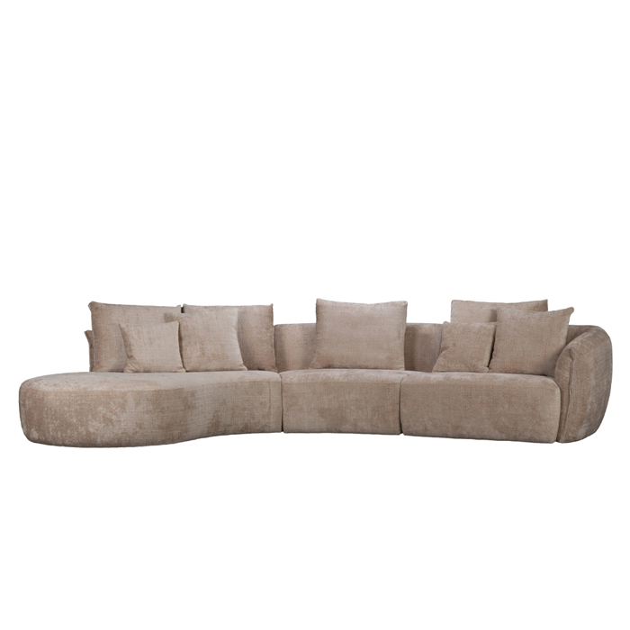 Liberta - Maison CURVO Kanapes me Aristeri Gnia Beige Cremona 14 412x162x92cm 71-0388