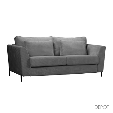 Liberta-Maison Cocoon Καναπές Κρεβάτι 3ΘΕΣΙΟΣ Γκρι Lincoln D 90 208x94x92cm 71-0433