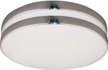 ACA Πλαφονιέρα Οροφής Ακρυλική/Πλαστική 'Gozo' Λευκό/Χρώμιο Ε27 40Χ40Χ9cm V284913C40CH