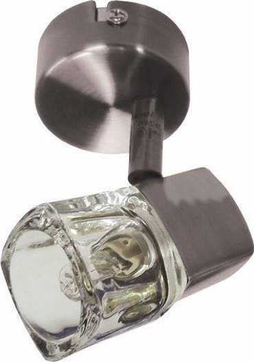 ACA Σποτ Οροφής Περιστρεφόμενο/Ρυθμιζόμενο Μεταλλικό/Γυάλινο 'Naples' Νικελ G9 10X7,5cm 090106NM 