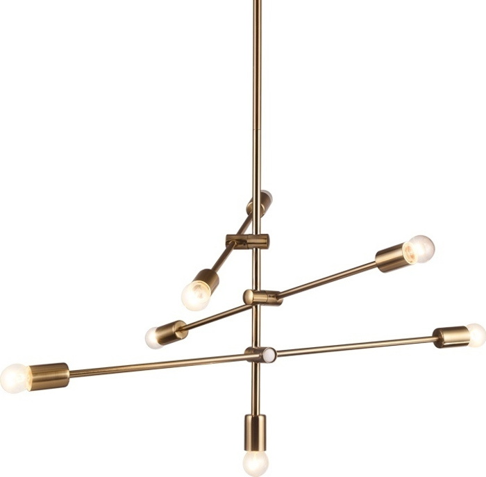 ACA 7Foto Fotistiko Orofis Metalliko 'Luther' Oreixalkos E27 80X130cm OD680107BR