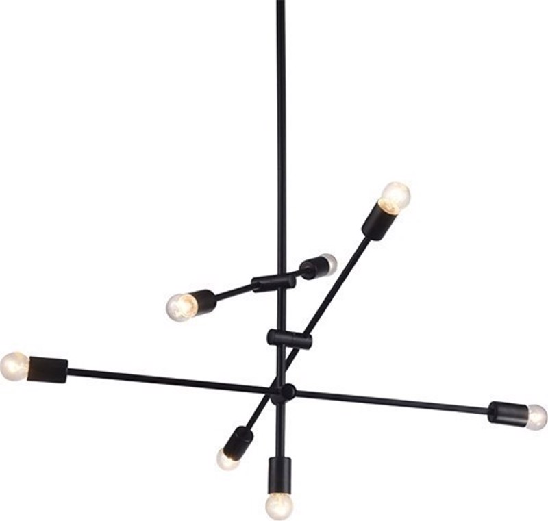 ACA 7Φωτο Φωτιστικό Οροφής Μεταλλικο 'Luther' Μαύρος E2