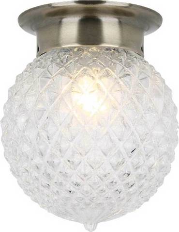 ACA Απλίκα Μεταλλική/Γυάλινη 'Capri' Μπρονζέ Ε27 15Χ17cm SU0606CB