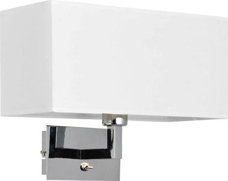 ACA Απλίκα Τοίχου Υφασμάτινη 'Titchiano' Λευκό Ε27 30Χ1