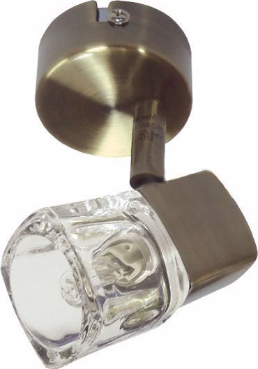 ACA Σποτ Οροφής Περιστρεφόμενο/Ρυθμιζόμενο Μεταλλικό/Γυάλινο 'Naples' Μπρονζέ G9 10X7,5cm 090106GAB