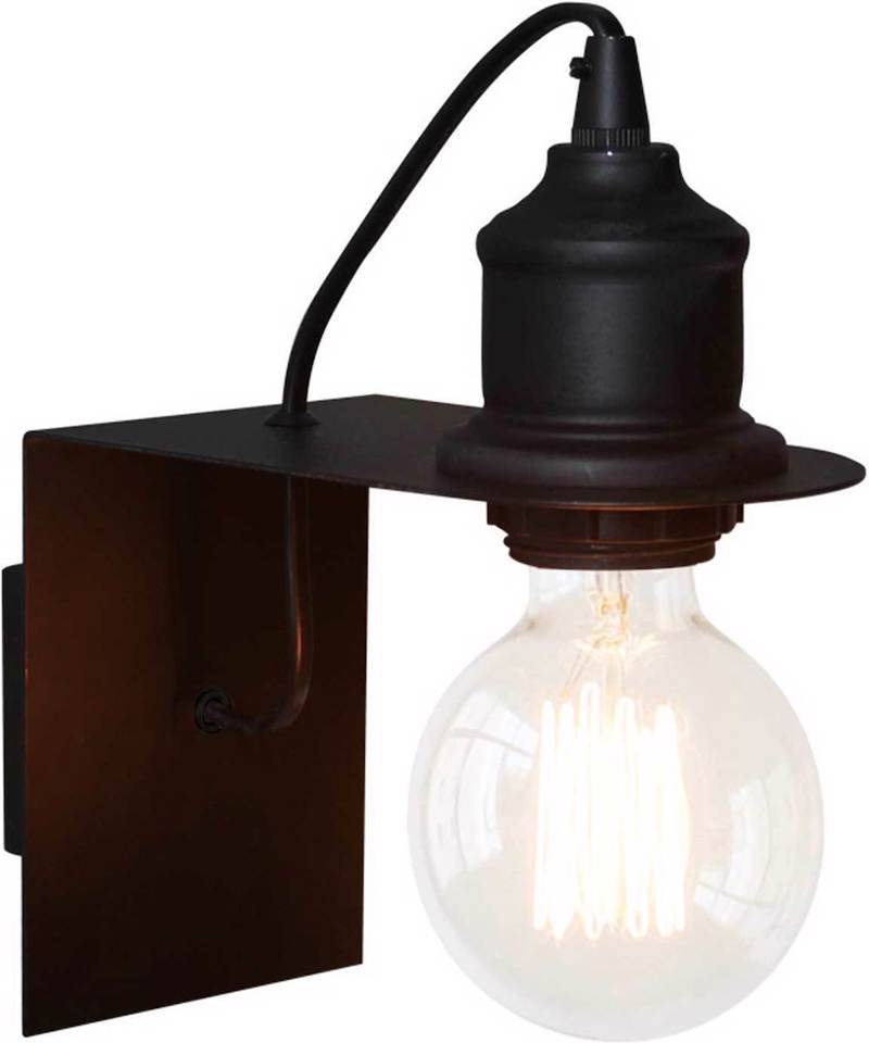 ACA Απλίκα Τοίχου Μεταλλική 'Cortez' Μαύρο Ε27 9Χ16Χ22,