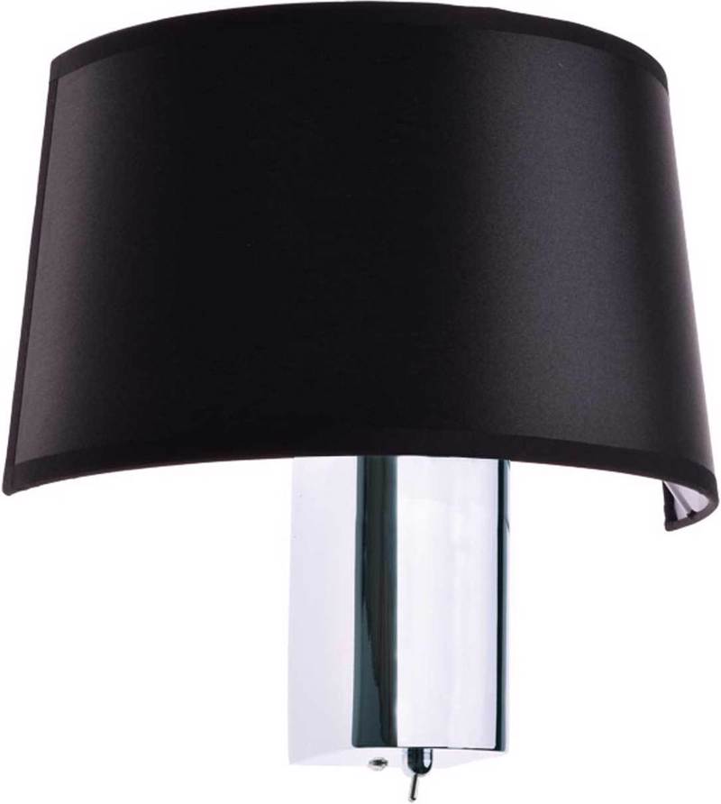 ACA Απλίκα Τοίχου Μεταλλική/Υφασμάτινη 'Botticelli' Μαύ