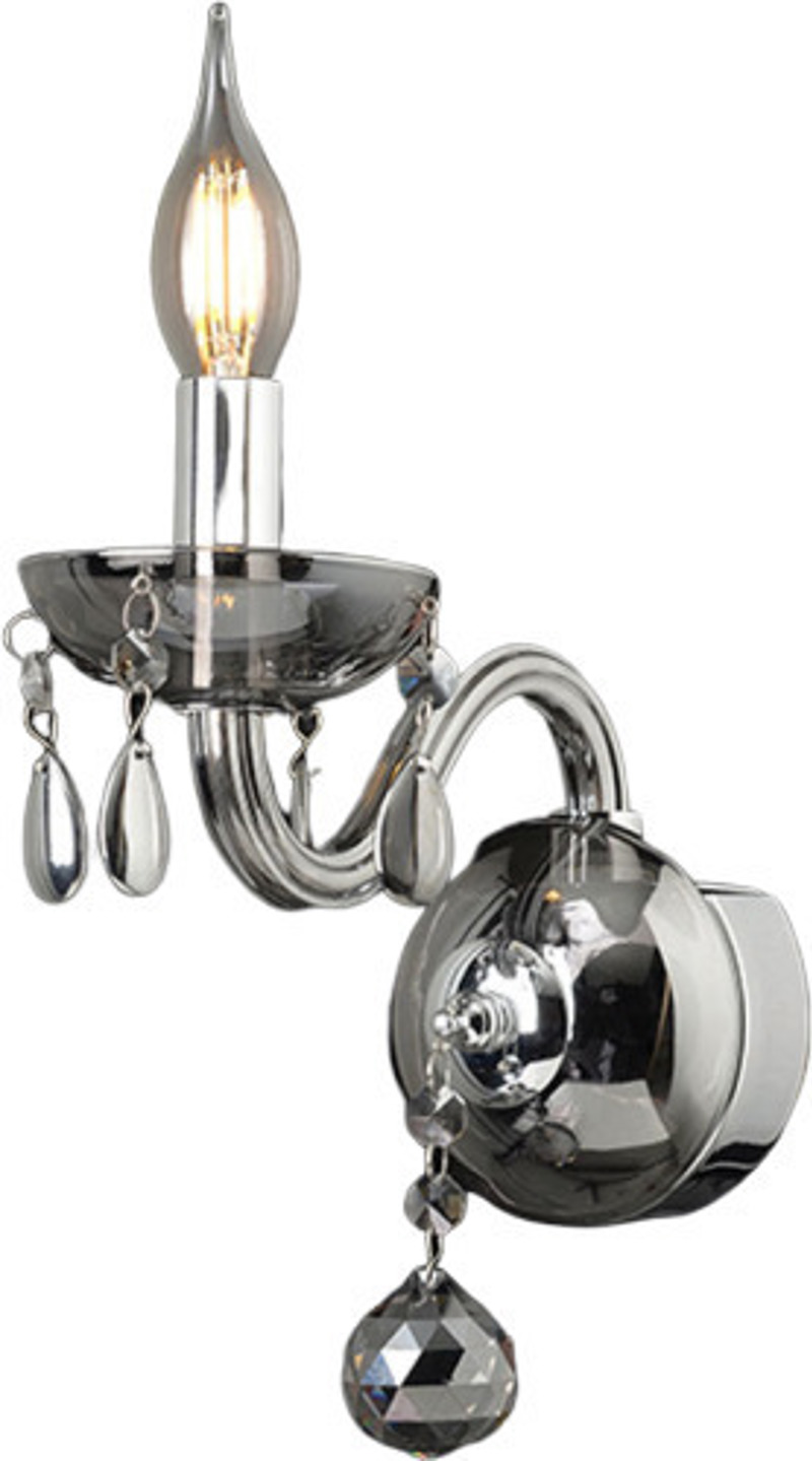 ACA Απλίκα Τοίχου Μεταλλική/Κρυστάλλινη 'TULIA' Χρώμιο/