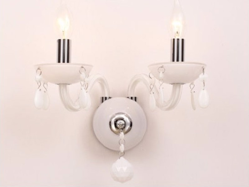 ACA Lighting - ΣΗΜΑΝΤΙΚΟ: Σε περίπτωση διαφοράς τιμής από το κατάστημα ισχύει παντα και μόνο η τιμή του καταστήματος ACA Απλίκα Τοίχου Δίφωτη Μεταλλική/Κρυστάλλινη 'TULIA'