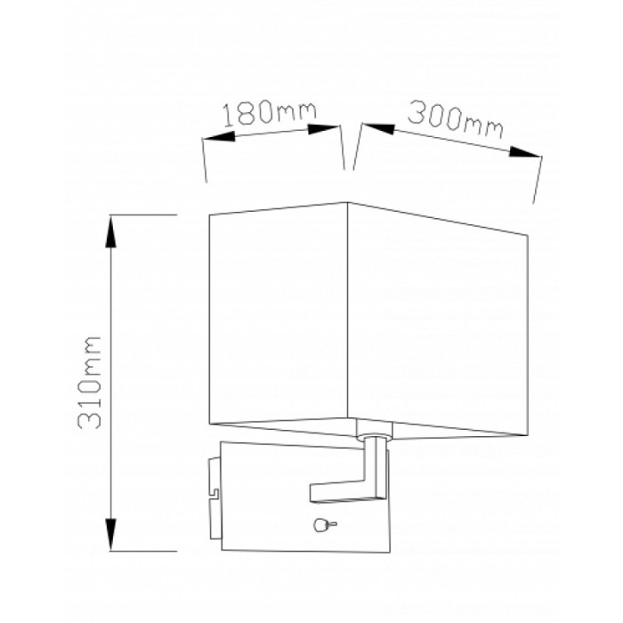 ACA Aplika Toixou ufasmatini 'Titchiano' Lefko E27 30X18X31 V29232WWC