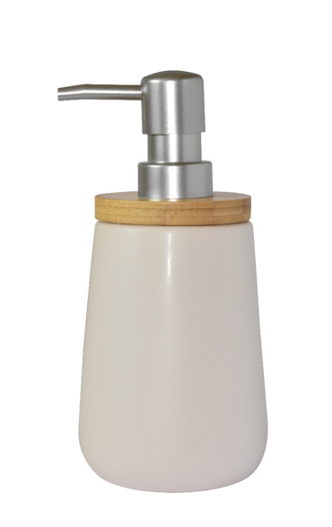 Estia Αντλία σαπουνιού bamboo λευκή 9,1x8,6x18,5 02-4569
