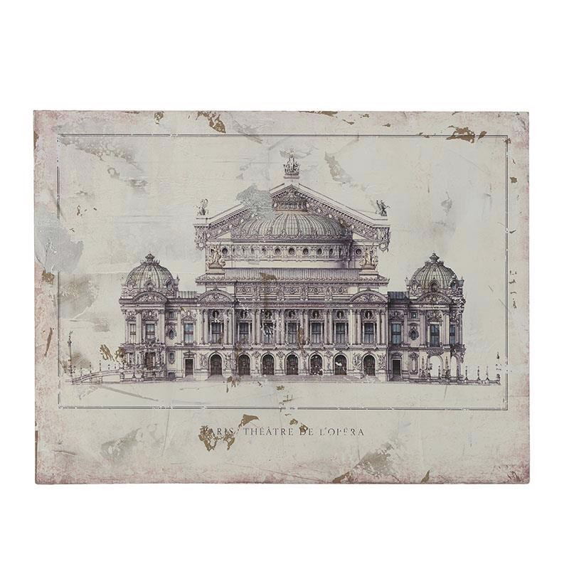INART ΠΙΝΑΚΑΣ ΞΥΛΙΝΟΣ PRINTED THEATRE L’OPERA 80X60 3-90-271-0015