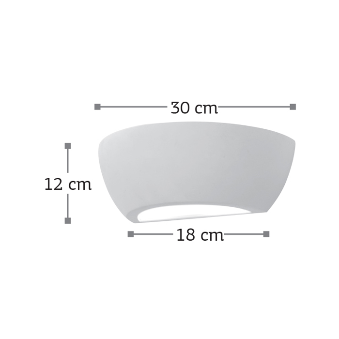 INLIGHT APLIKA TOIXOu GPsINI LEuKI E14 30x12cm 43345
