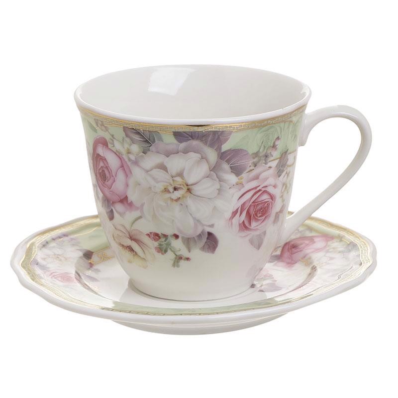 INART ΣΕΤ ΤΩΝ 6 ΤΣΑΓΙΟΥ ΠΟΡΣΕΛΑΝΙΝΟ FLORAL 200CC 3-60-510-0007