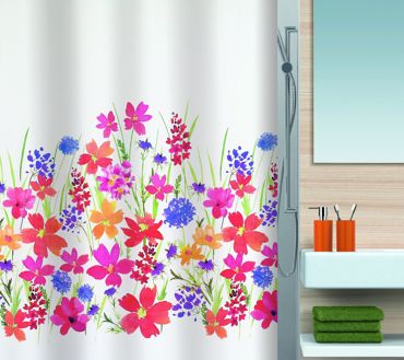 Υφασμάτινη Κουρτίνα Μπάνιου 180Χ200cm Πολύχρωμη Polyester Spirella