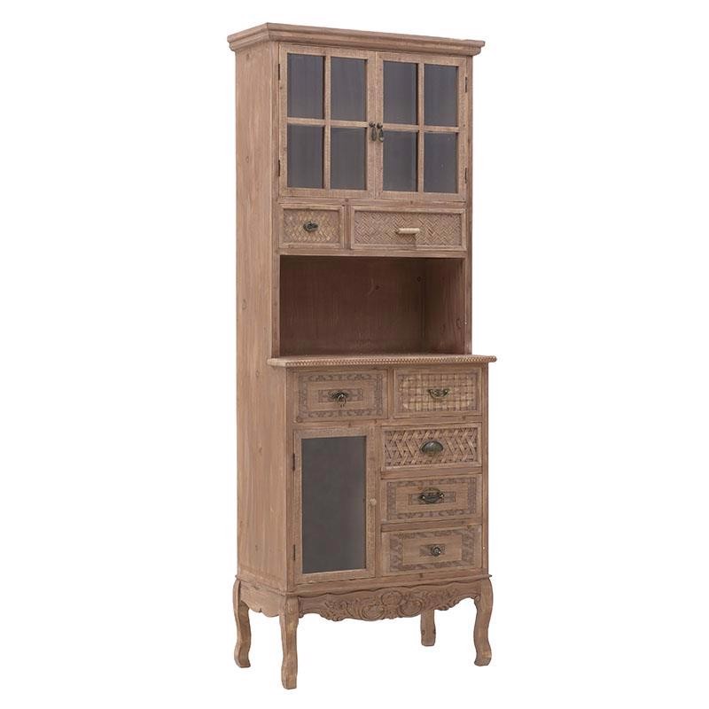 INART ΒΙΤΡΙΝΑ ΣΥΡΤΑΡΙΕΡΑ ΞΥΛΙΝΗ NATURAL 70X38X191 3-50-156-0068