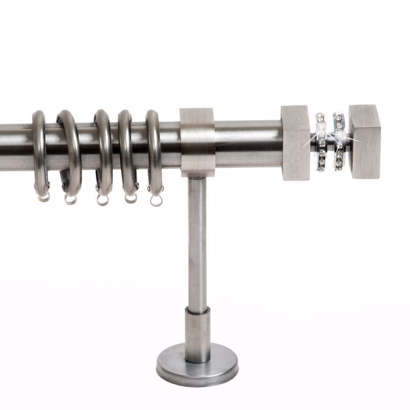 Κουρτινόξυλο φ35 inox naxos strass