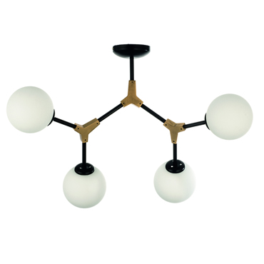 INLIGHT 4 ΦΩΤΟ ΦΩΤΙΣΤΙΚΟ ΟΡΟΦΗΣ ΜΕΤΑΛΛΙΚΟ ΜΑΥΡΟ/ΧΡΥΣΟ G9 6167-4