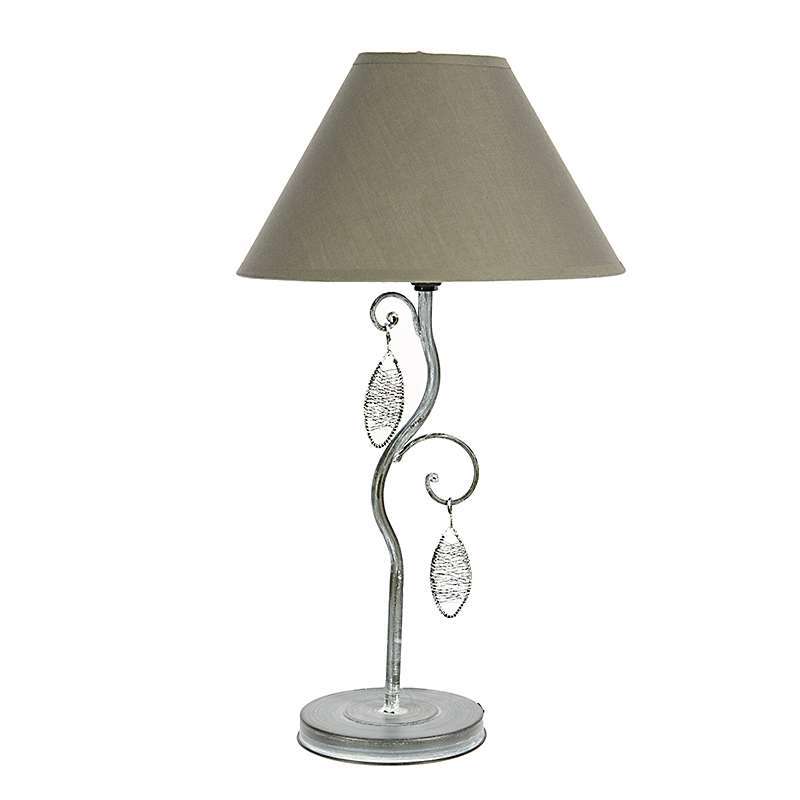 INART ΛΑΜΠΑ ΕΠΙΤΡΑΠΕΖΙΑ ΜΕΤΑΛΛΙΚΗ WASHED ΓΚΡΙ 25X25X44 3-15-774-0012