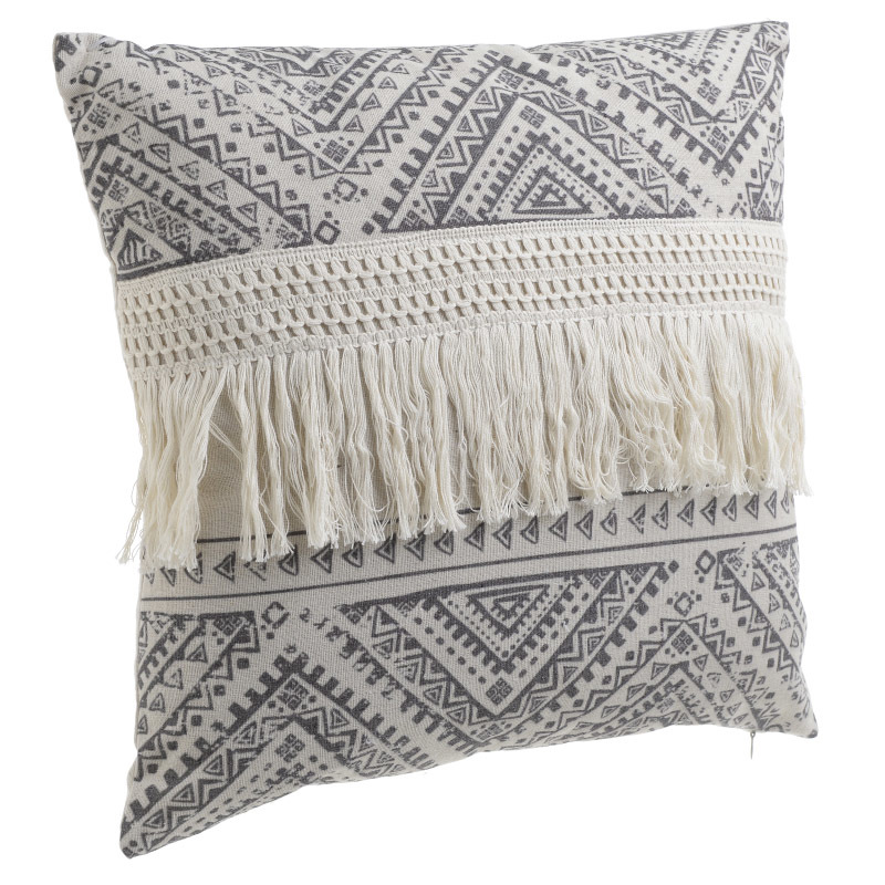 Μαξιλάρια διακοσμητικά agiovlasitishome - ΣΗΜΑΝΤΙΚΟ: Σε περίπτωση διαφοράς τιμής από το κατάστημα ισχύει παντα και μόνο η τιμή του καταστήματος Inart Μαξιλάρι Υφασμάτινο Εκρού Μαύρο 40Χ40 3-40-865-01