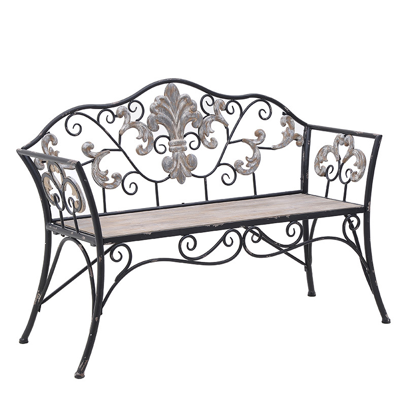 INART ΠΑΓΚΑΚΙ ΞΥΛΙΝΟ ΜΕΤΑΛΛΙΚΟ ΜΑΥΡΟ NATURAL 130X48X94 3-50-090-0298