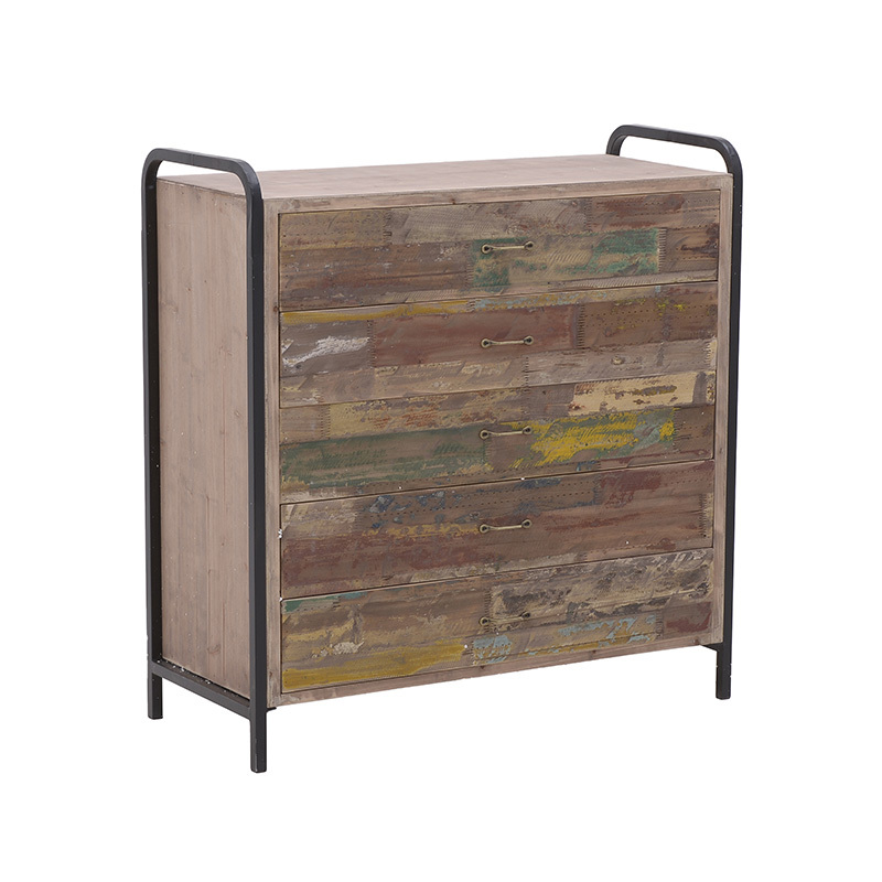 INART ΣΥΡΤΑΡΙΕΡΑ ΞΥΛΙΝΗ NATURAL ΜΑΥΡΗ 94X40X97 3-50-156-0063