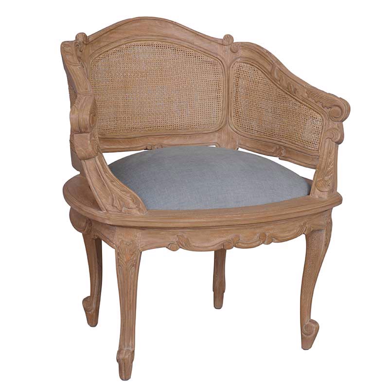 INART ΠΟΛΥΘΡΟΝΑ ΞΥΛΙΝΗ ΥΦΑΣΜΑΤΙΝΗ NATURAL ΓΚΡΙ 70Χ58Χ75 3-50-422-0046