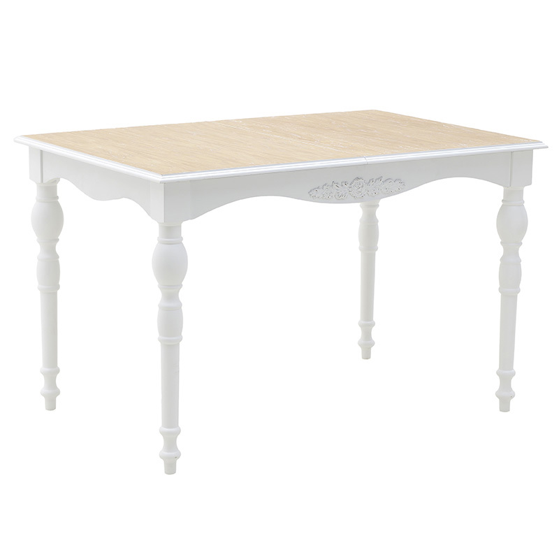 INART ΤΡΑΠΕΖΙ ΞΥΛΙΝΟ ΛΕΥΚΟ NATURAL 120X70X80 3-50-438-0009