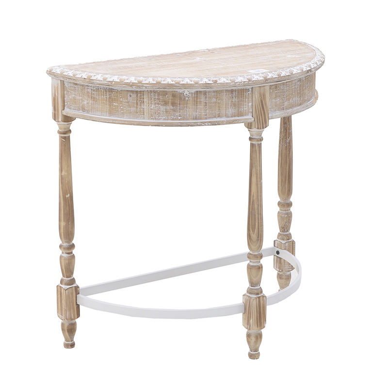 INART ΚΟΝΣΟΛΑ ΞΥΛΙΝΗ ΑΝΤΙΚΕ NATURAL 80X40X77 3-50-440-0002