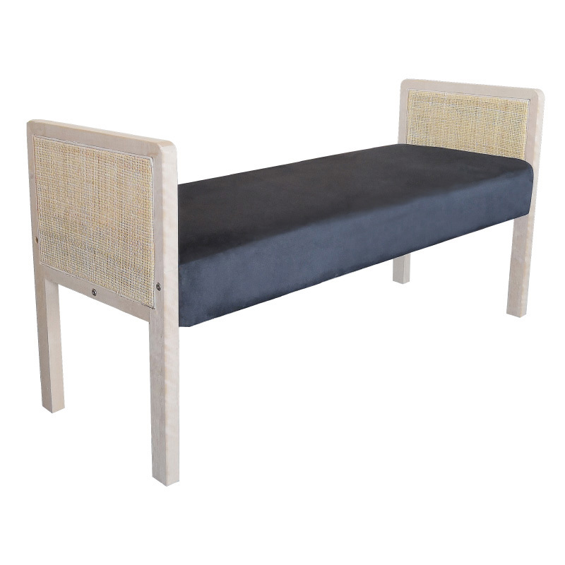 INART ΤΑΜΠΟΥΡΕ ΒΕΛΟΥΔΙΝΟ ΞΥΛΙΝΟ ΜΑΥΡΟ NATURAL 120X40X58ΕΚ 3-50-466-0072