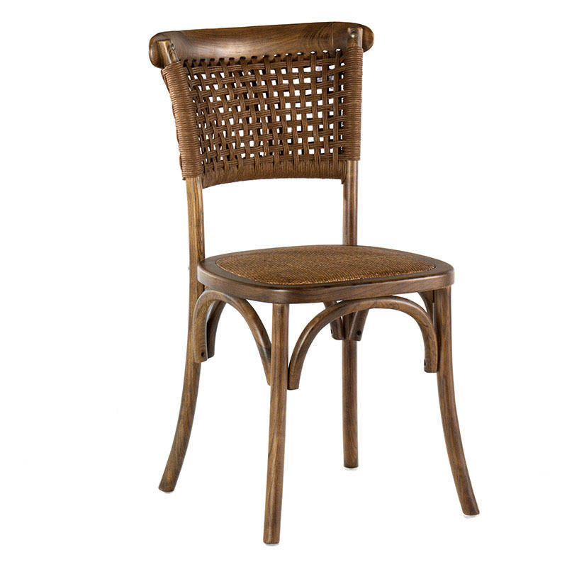 INART ΚΑΡΕΚΛΑ ΞΥΛΙΝΗ ΚΑΦΕ ΜΕ ΡΑΤΑΝ 45Χ42Χ90 3-50-597-0049