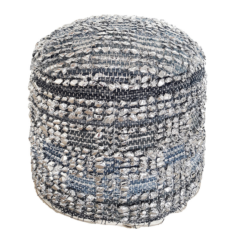 INART ΠΟΥΦ ΥΦΑΣΜΑΤΙΝΟ ΓΚΡΙ ΜΠΛΕ 45X45X35 3-50-753-0013