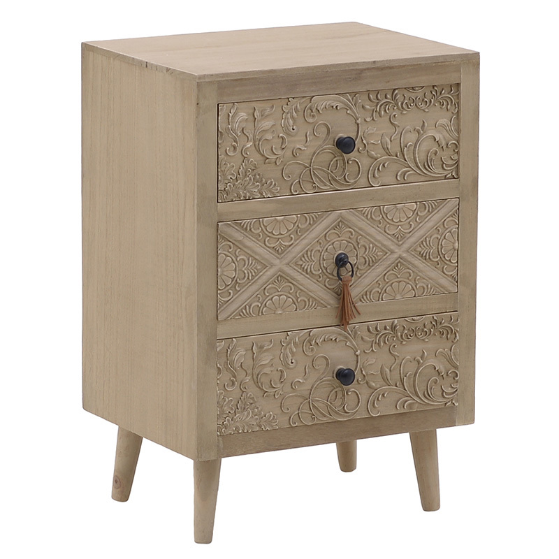 INART ΚΟΜΟΔΙΝΟ ΞΥΛΙΝΟ NATURAL 43X32X62 3-50-786-0001