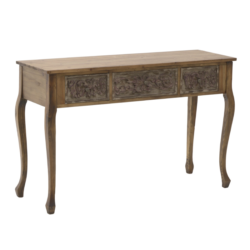 INART ΚΟΝΣΟΛΑ ΞΥΛΙΝΗ NATURAL 120X40X77,5 3-50-939-0068