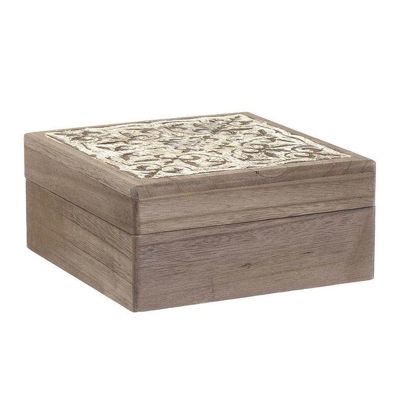 INART ΚΟΥΤΙ ΞΥΛΙΝΟ NATURAL ΧΡΥΣΟ 18Χ18Χ8 3-70-104-0759