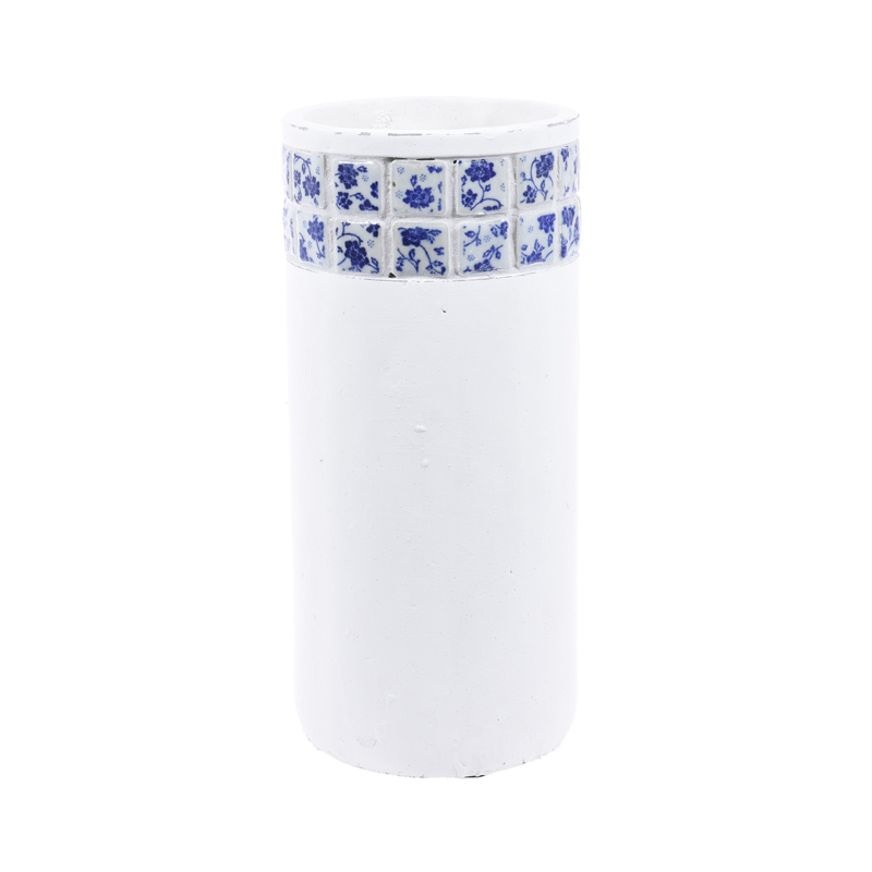 INART ΚΗΡΟΠΗΓΙΟ ΚΕΡΑΜΙΚΟ ΛΕΥΚΟ ΜΠΛΕ 14X14X30.5 3-70-507-0223
