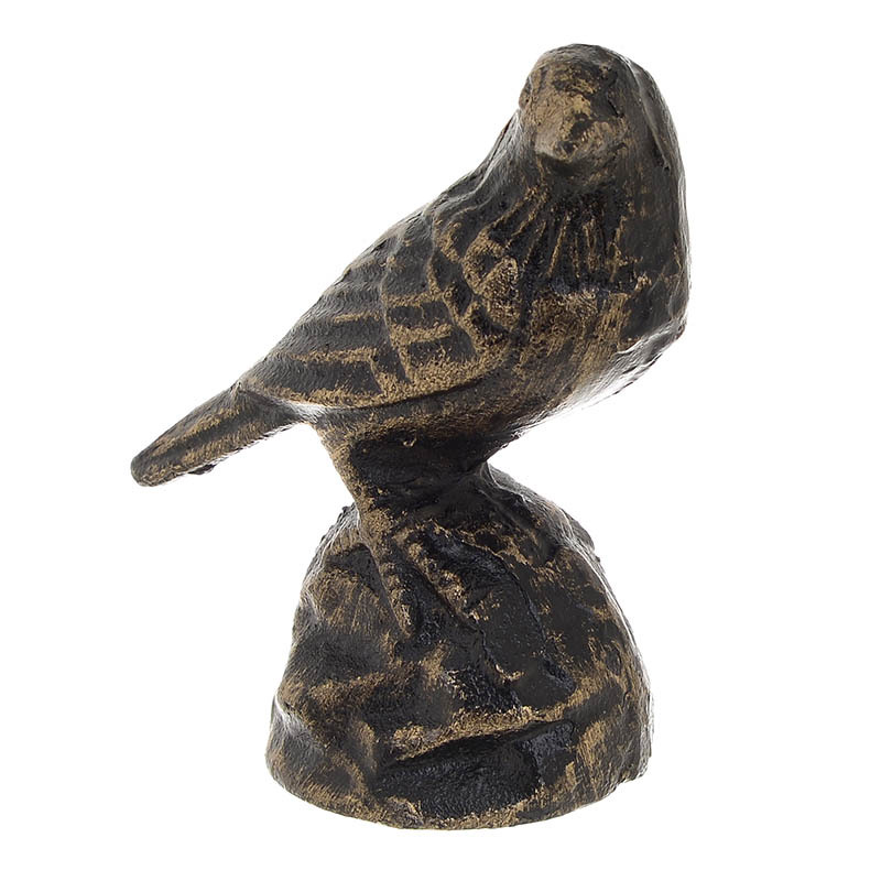 Inart Διακοσμητικό Επιτραπέζιο Πουλί Μεταλλικό Αντικέ Κ