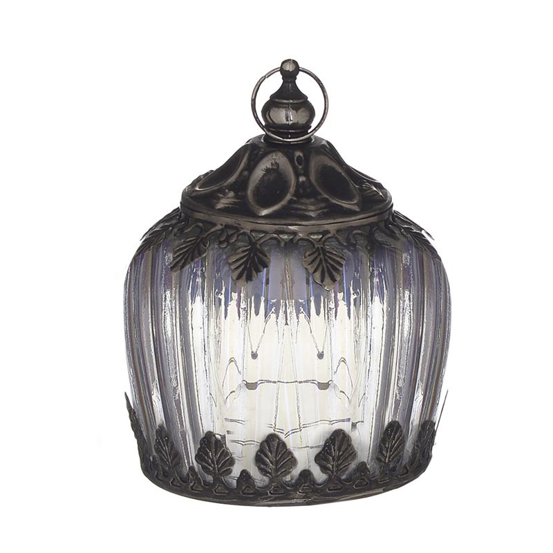 INART ΦΑΝΑΡΙ LED ΓΥΑΛΙΝΟ ΜΕΤΑΛΛΙΚΟ ΙΡΙΔΙΖΟΝ Δ9X11 3-70-912-0087