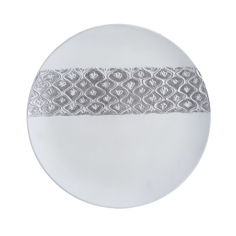 INART ΠΙΑΤΕΛΑ POLYRESIN ΛΕΥΚΗ ΑΣΗΜΙ Δ40Χ6 3-70-932-0120
