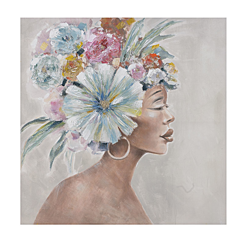 InArt - ΣΗΜΑΝΤΙΚΟ: Σε περίπτωση διαφοράς τιμής από το κατάστημα ισχύει παντα και μόνο η τιμή του καταστήματος Inart Πίνακας Καμβάς Γυναικεία Φιγούρα 100Χ100 3-90-006