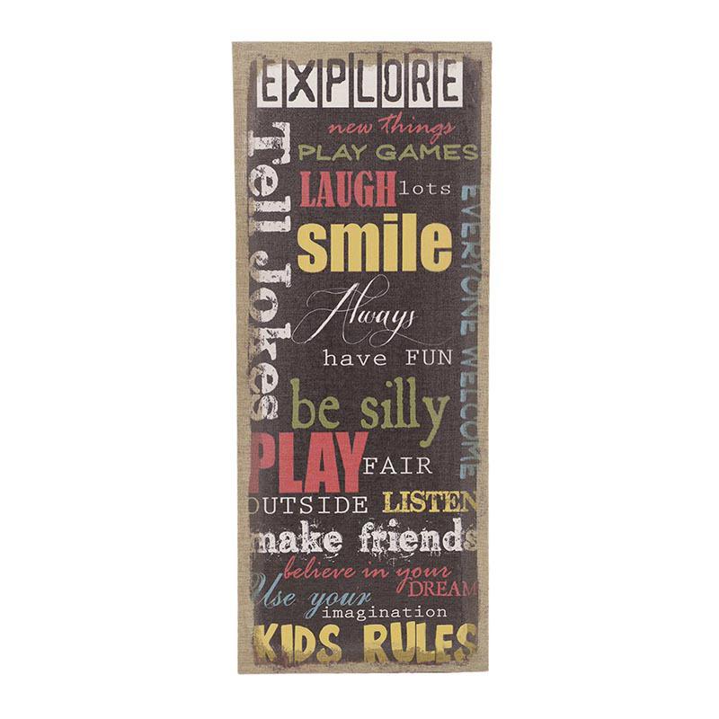 INART ΠΙΝΑΚΑΣ ΥΦΑΣΜΑΤΙΝΟΣ PRINTED SMILE 20X2Χ50 3-90-773-0130