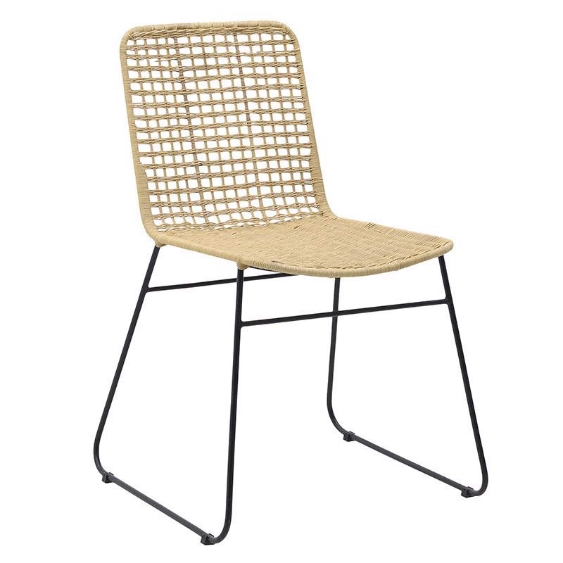 INART ΚΑΡΕΚΛΑ ΜΕΤΑΛΛΙΚΗ ΡΑΤΤΑΝ NATURAL 56X58X85 3-50-646-0003